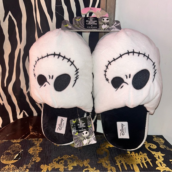 Nightmare before Christmas Jack Skellington Slippers size large woman’s  9-10 - Picture 4 of 7